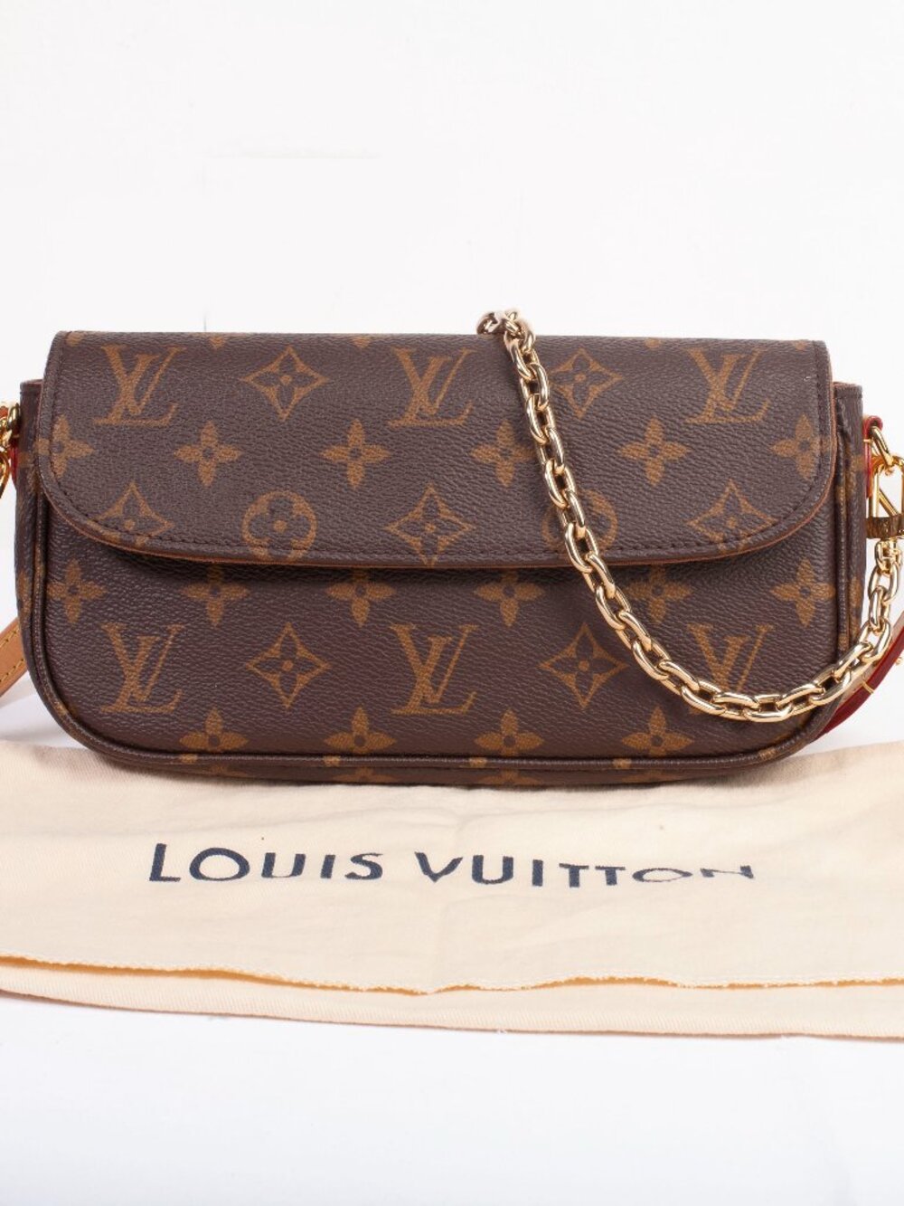 Authentic Louis Vuitton Monogram Ivy Wallet On Chain Crossbody Bag
